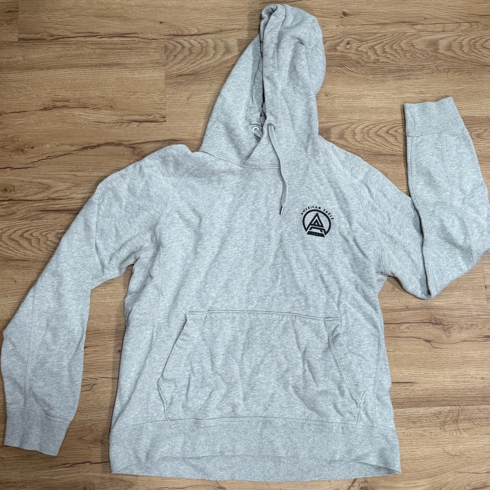 American Eagle Outfitters Light Gray Hooded Sweater